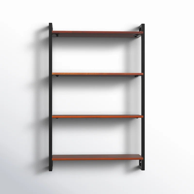 carpentray wooden wall shlef 4 piece floating shelf (set of 1 / brown)