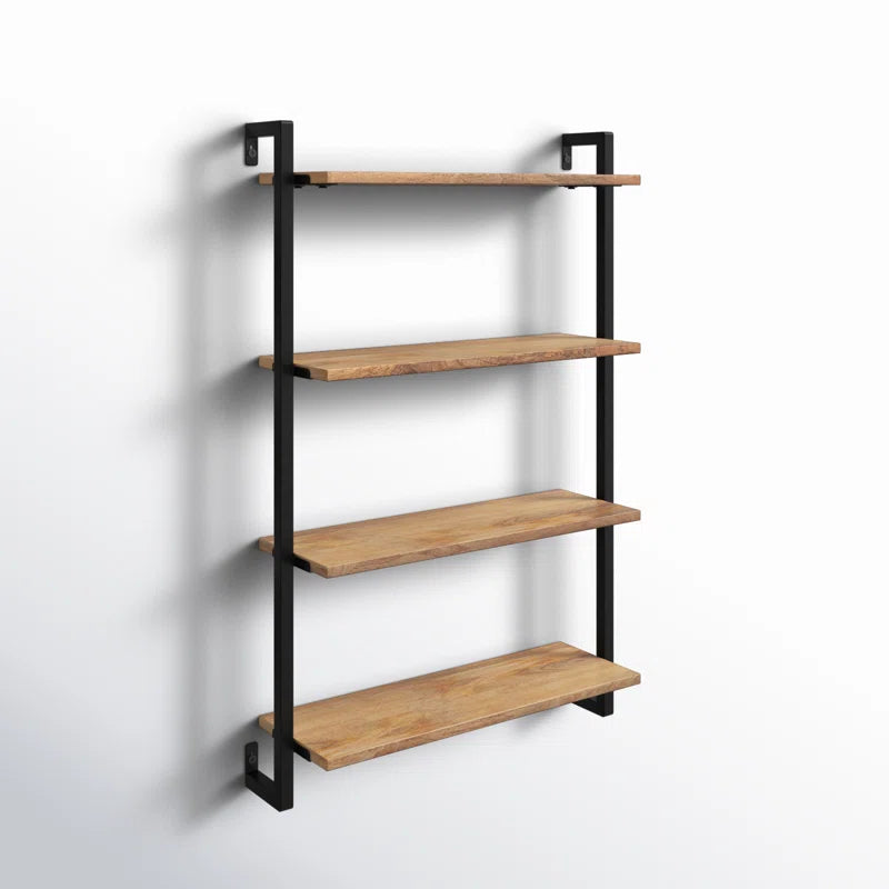 carpentray wooden wall shlef 4 piece floating shelf (set of 1 / natural)