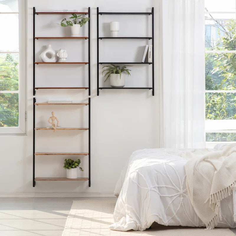 Carpentray Wooden Wall Shlef 4 Piece Floating Shelf (Set of 1 / Black)