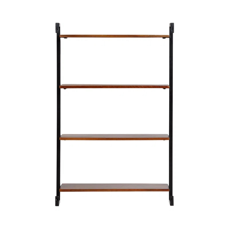 carpentray wooden wall shlef 4 piece floating shelf (set of 1 / brown)
