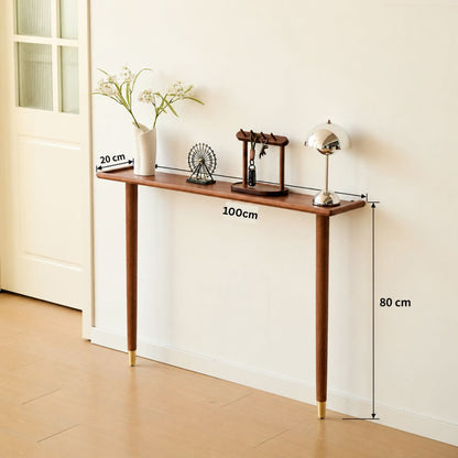 carpentray 100cm long light brown console table | modern wooden entryway table