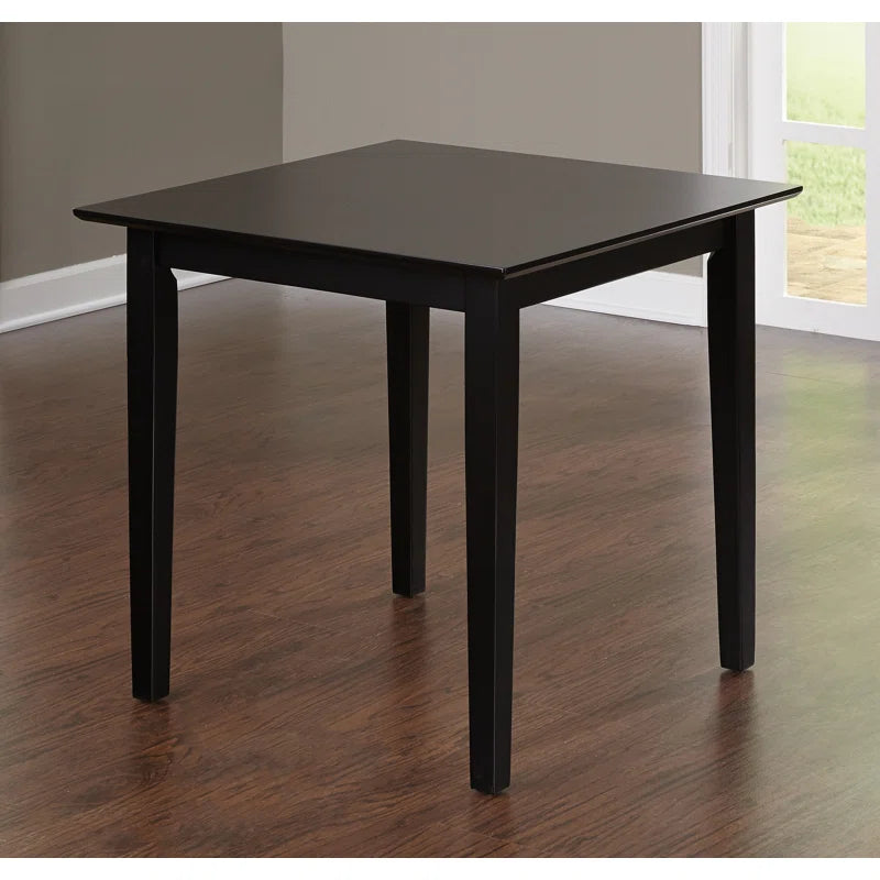 carpentray 30 inch square wooden dining table (black)