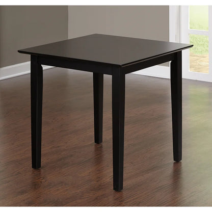 carpentray 30 inch square wooden dining table (black)