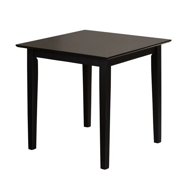 carpentray 30 inch square wooden dining table (black)