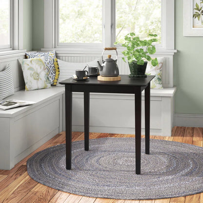 carpentray 30 inch square wooden dining table (black)