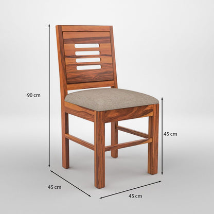 carpentray furniture sheesham wooden 2 dining chair soft cusion set of 2 for living room