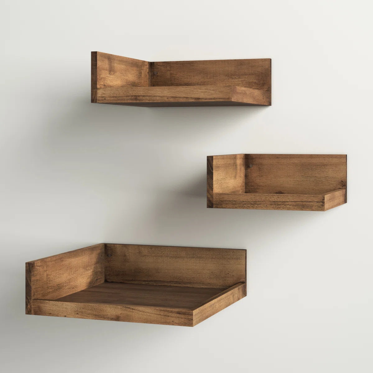carpentray wooden corner shelf (set of 3)