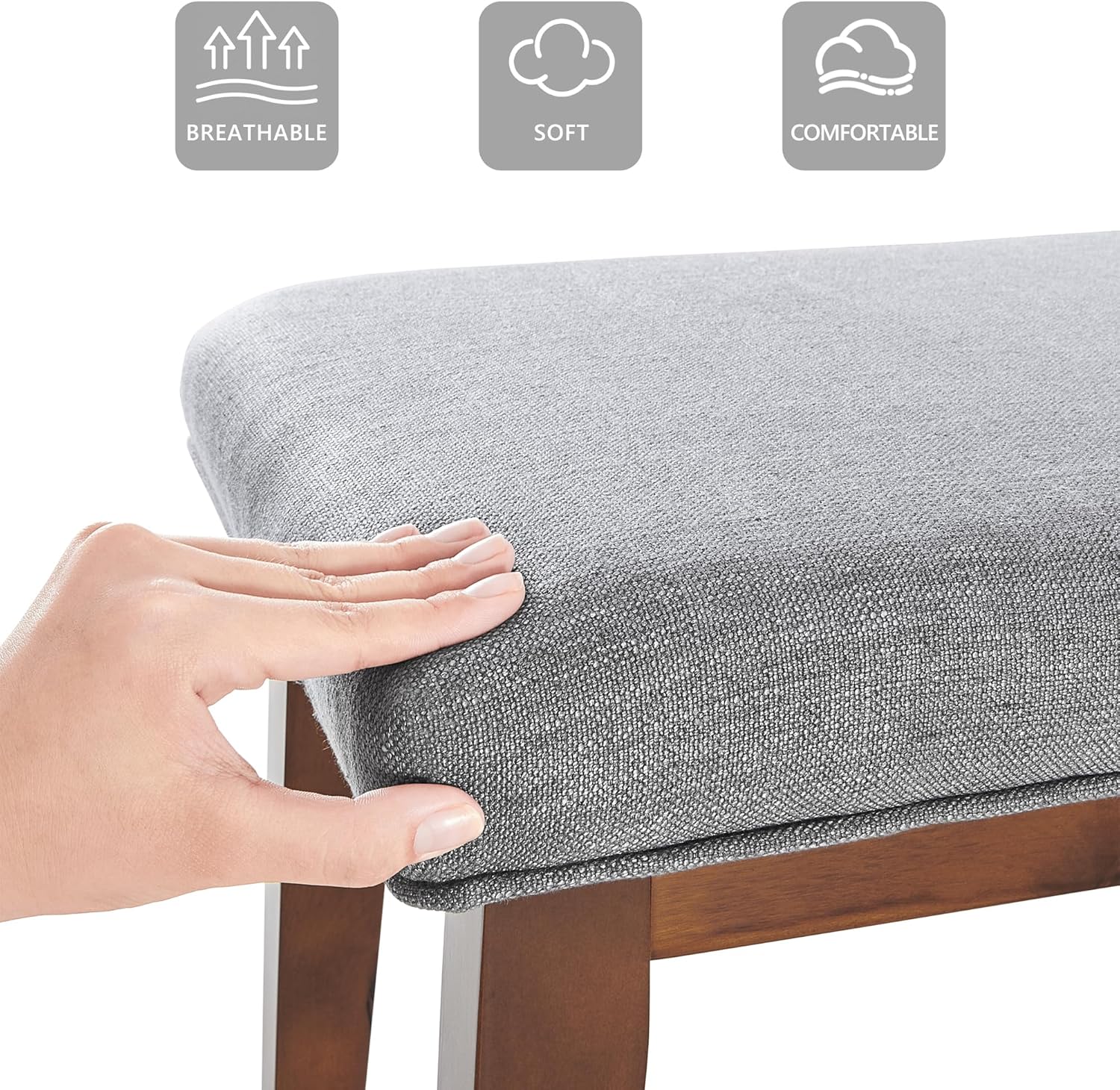 carpentray 100cm long bench for entryway (bench, grey)