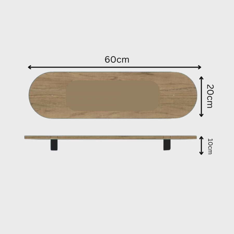 carpentray 150cm long wooden monitor riser for desk