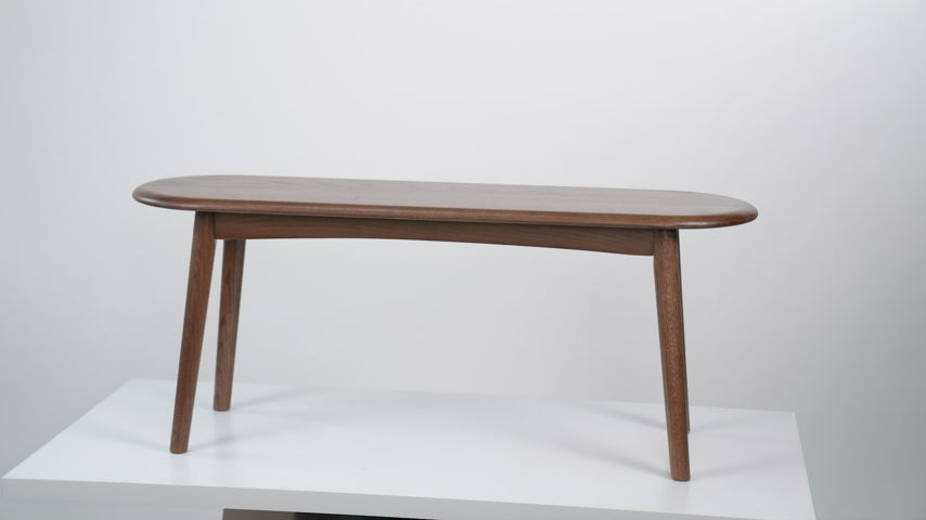 carpentray 120cm long wooden seating bench teak finish