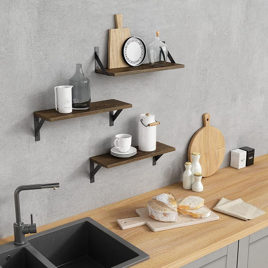 Carpentray 17" Set of 3 Wall Floating Shelves Wall