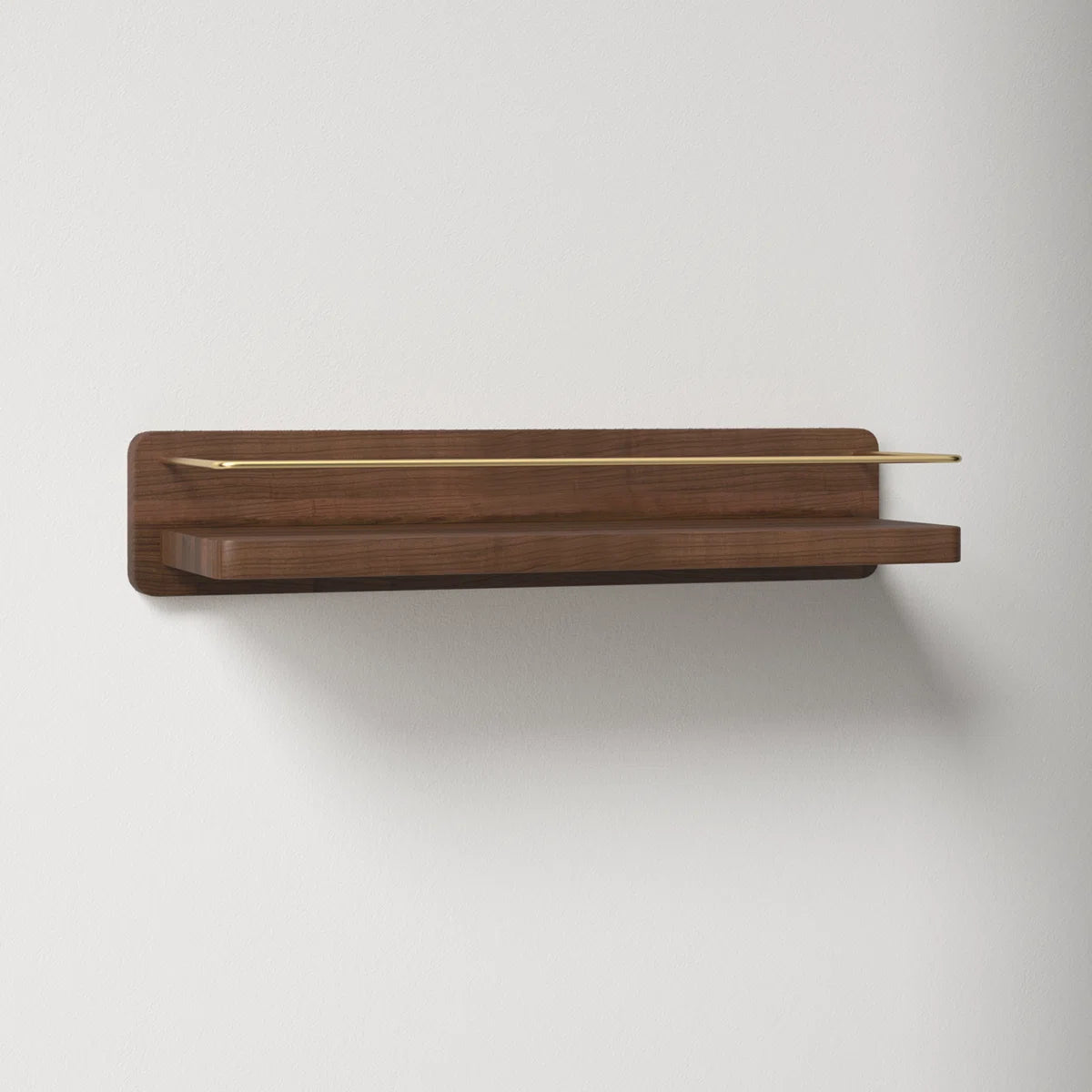 Carpentray 35'' Modern Brass Wooden Shelf
