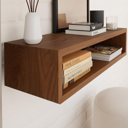 carpentray 120cm wooden wall tv cabinet (brown)