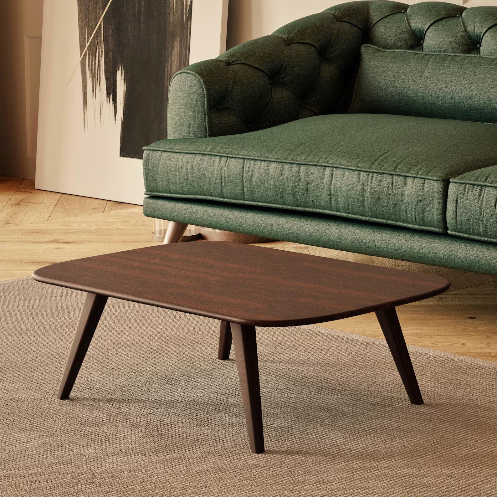 carpentray 30x30 inch square wooden coffee table