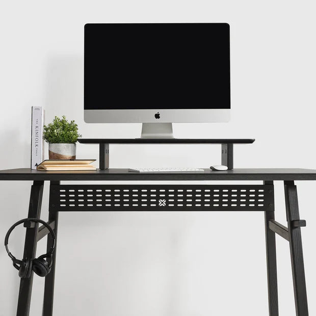 Monitor Riser 100cm Carpentray 100Cm Long Wooden Monitor Riser (Black) – Carpentray Home