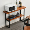 Carpentray 120cm Long Dual Shelf Console Table Light BrownCarpentray Home
